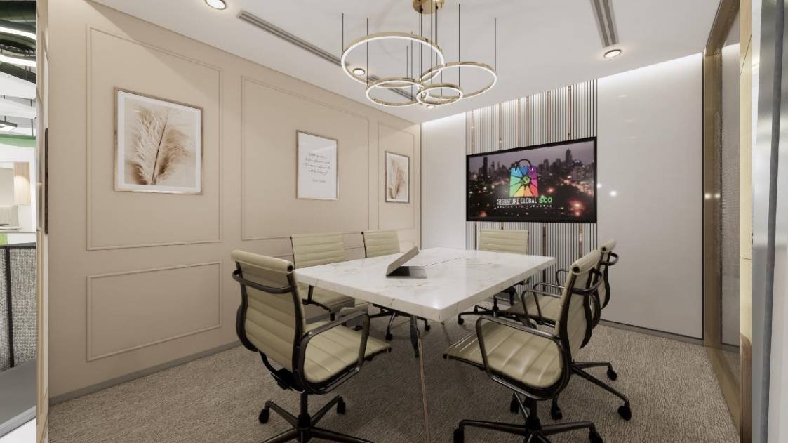 Corporate management office boardroom interior
