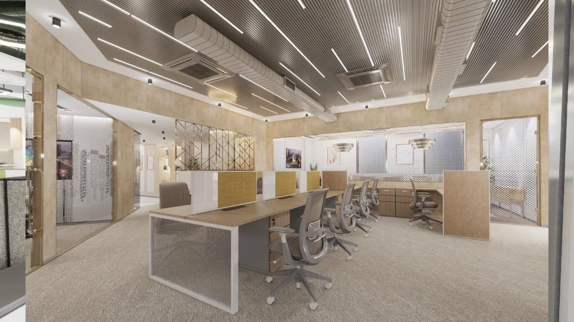 Premium executive management cabin with contemporary finishes